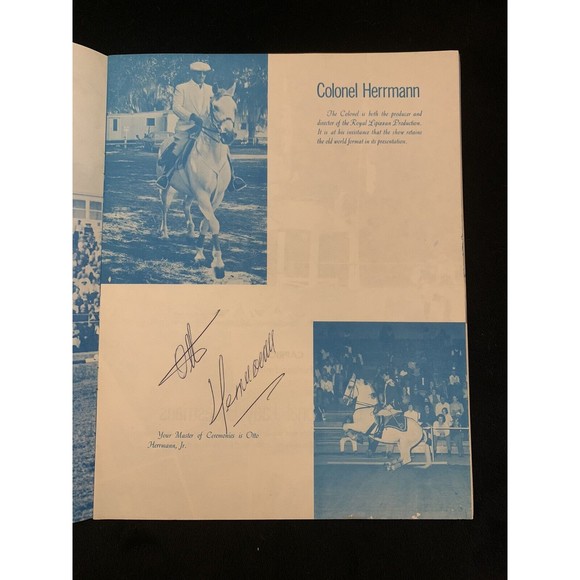 Hermann Royal Lipizzan Stallions, Autographed, 2 Booklets & postcard 1970s - Picture 4 of 12